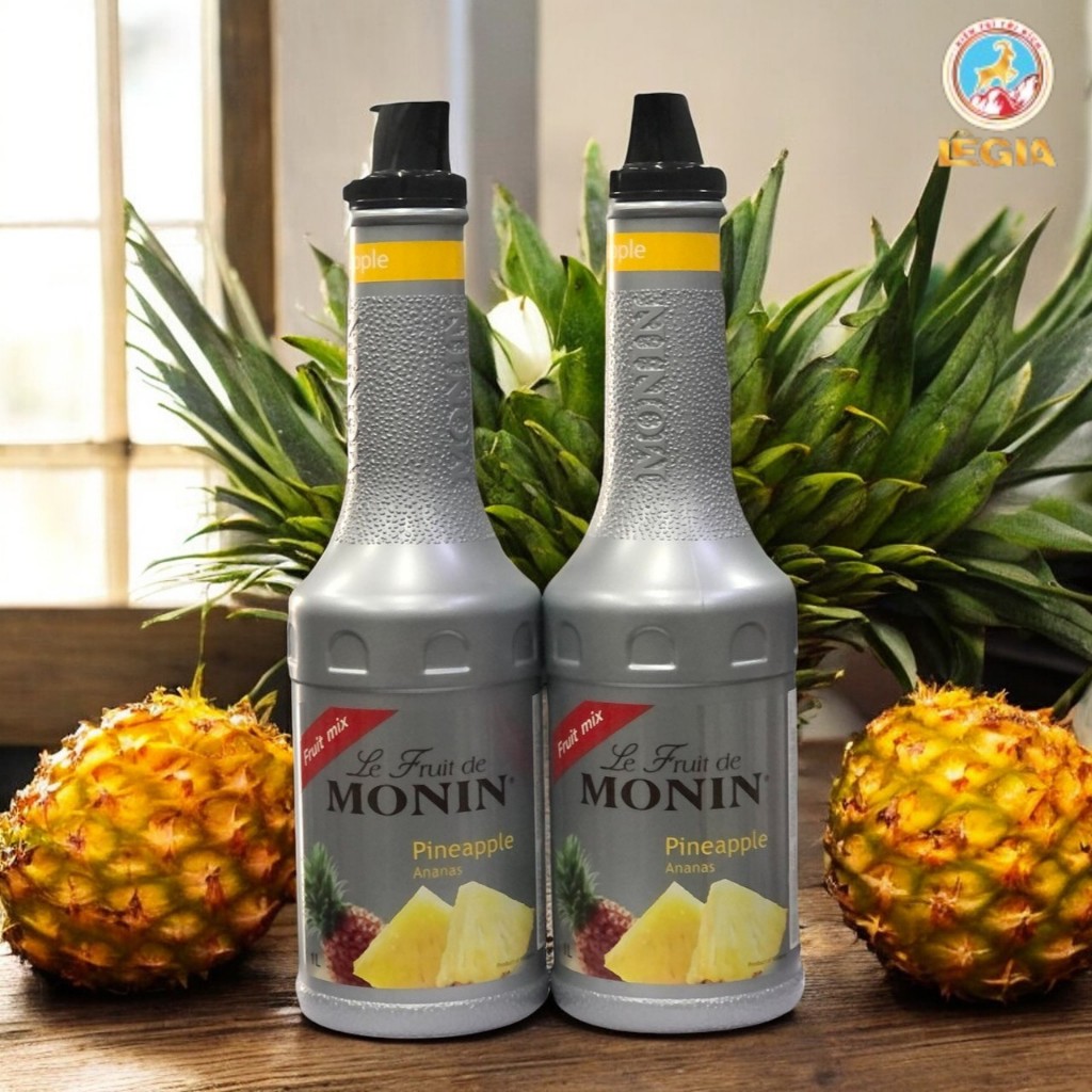 Mứt sệt (Fruit mix) MONIN Thơm 1 Lít (Date tháng 2/2025) - Le Fruit De Monin Pineapple