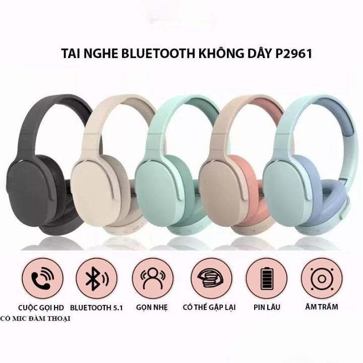 Tai Nghe Chụp Tai bluetooth Thời Trang Và Phong Cách Âm Bass Ấm Sống Động Có Mic Đàm Thoại Cho Học Tập Giải Trí | BigBuy360 - bigbuy360.vn