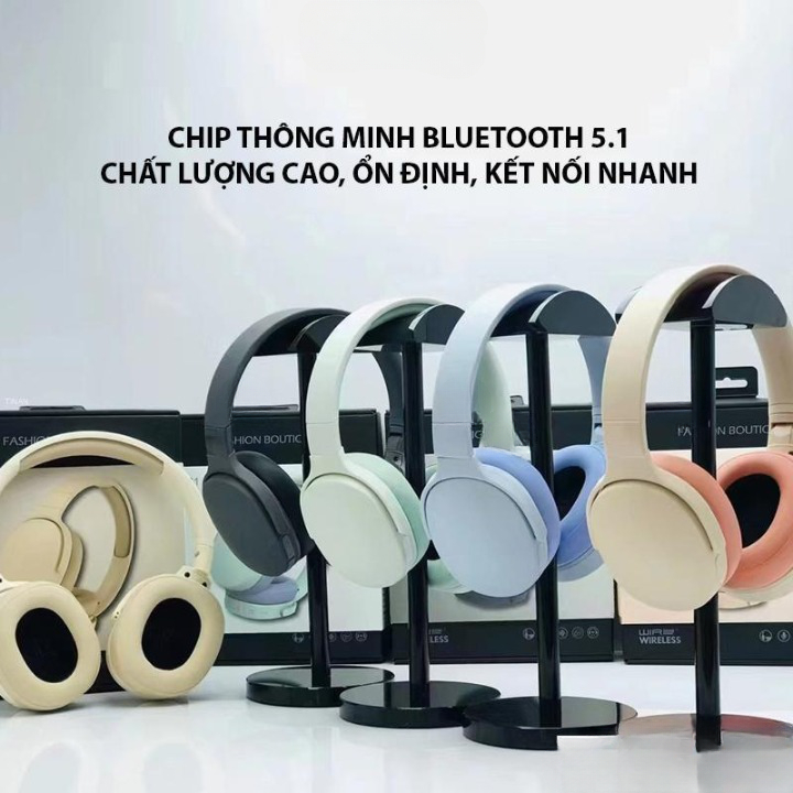 Tai Nghe Chụp Tai bluetooth Thời Trang Và Phong Cách Âm Bass Ấm Sống Động Có Mic Đàm Thoại Cho Học Tập Giải Trí | BigBuy360 - bigbuy360.vn