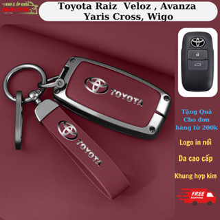 Ốp Chìa Khóa Xe Toyota Raize, Veloz, Avanza, Yaris Cross, Wigo - Bọc Hợp Kim Cao Cấp Bảo Vệ 360 Độ