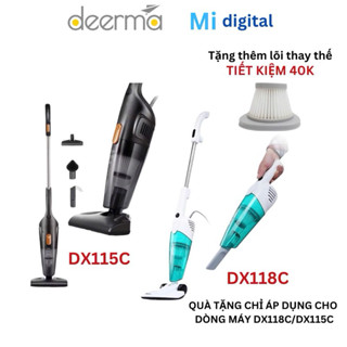 Máy hút bụi cầm tay Deerma DX118C (Xanh) / DX115C ( Đen) 3 in1 đa năng - Hàng Chính Hãng BH 12 THÁNG