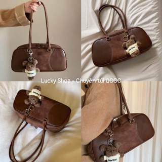 Túi nữ Túi Chio 2nd Chubby quai cao size 33 tặng Gấu áo màu nâu vintage phong cách Hàn Quốc Chio-021# - Lucky Shop