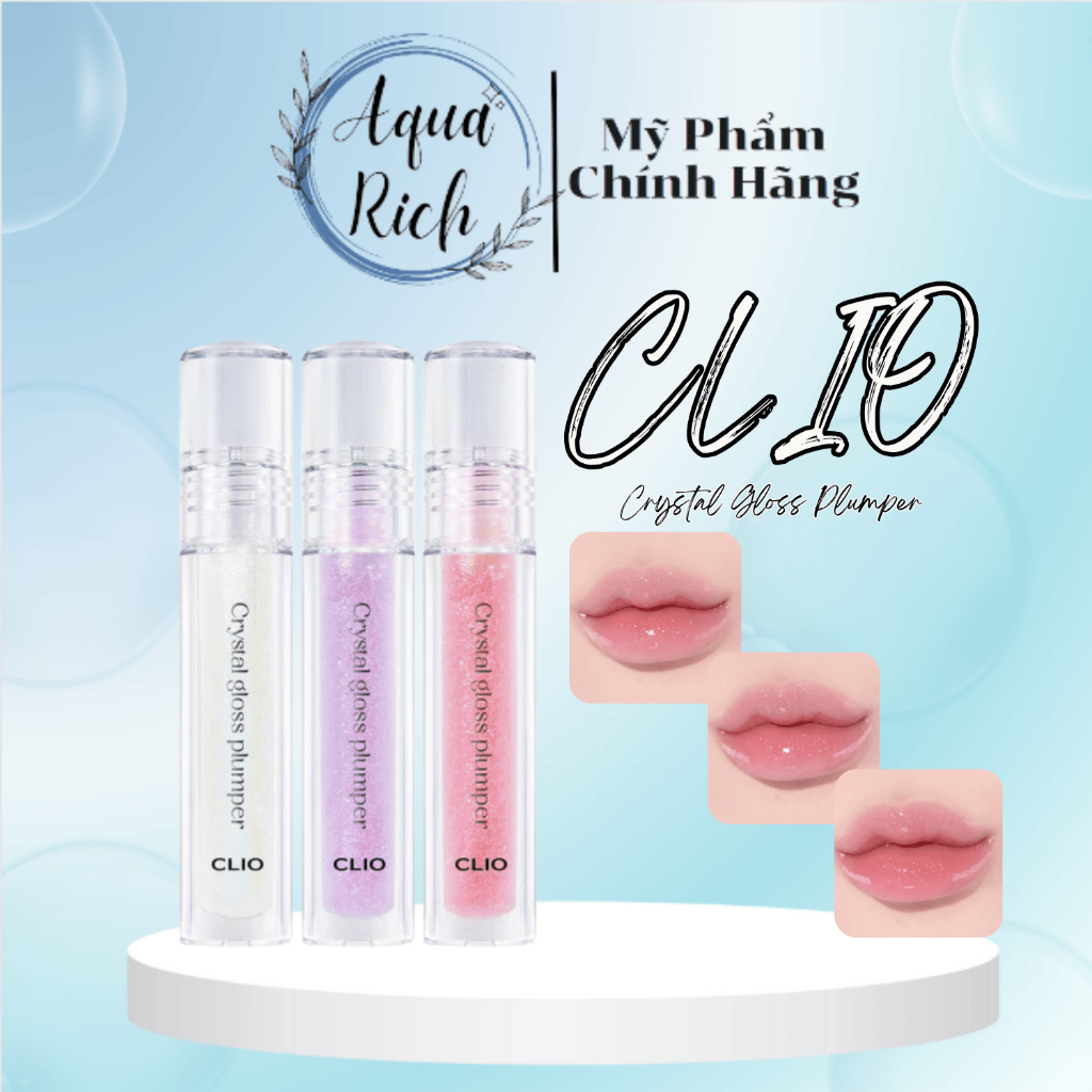 Son Bóng Clio Crystal Gloss Plumper nước pha lê bóng [01 - 02 - 03]