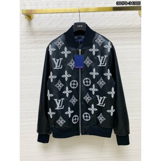  Áo khoác Nam LV họa tiết thêu phong cách trẻ chung chất DA lót gió form chuẩn 