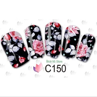 Decal nước dán móng mã C