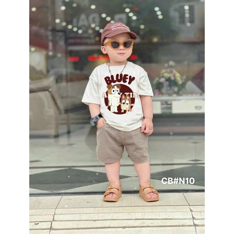 đồ bộ quần thô phối áo thun coton mịn mát cho bé trai