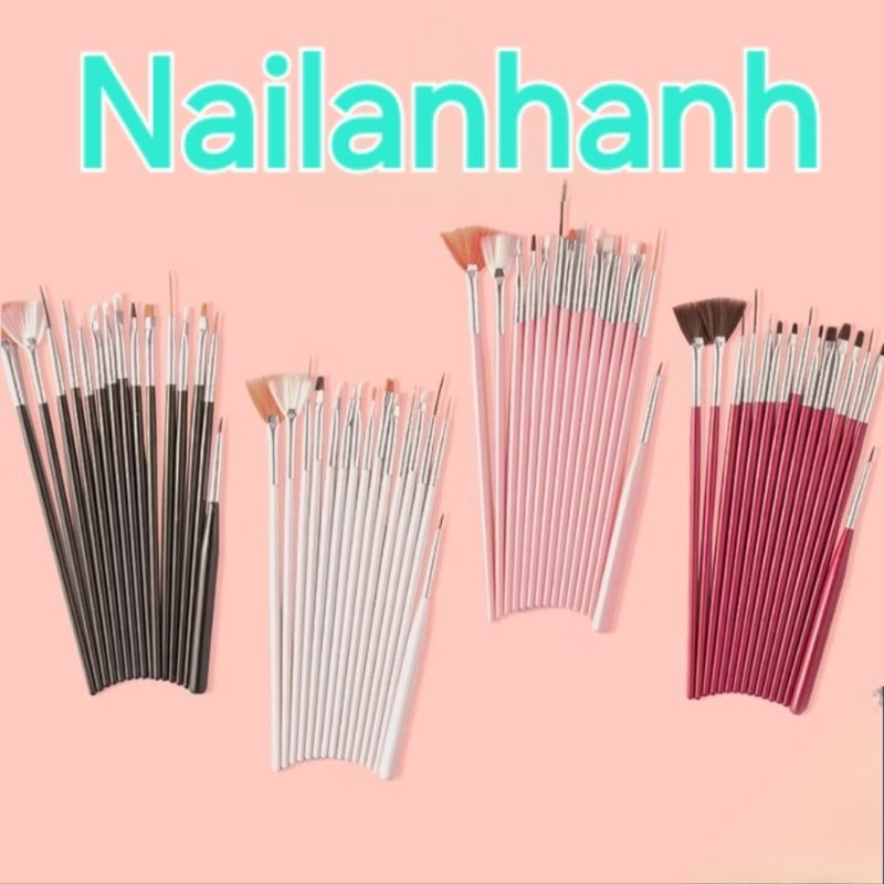 Set cọ 15 cây chuyên dùng Vẽ nail, cọ tô, cọ tập vẽ nail nghệ thuật