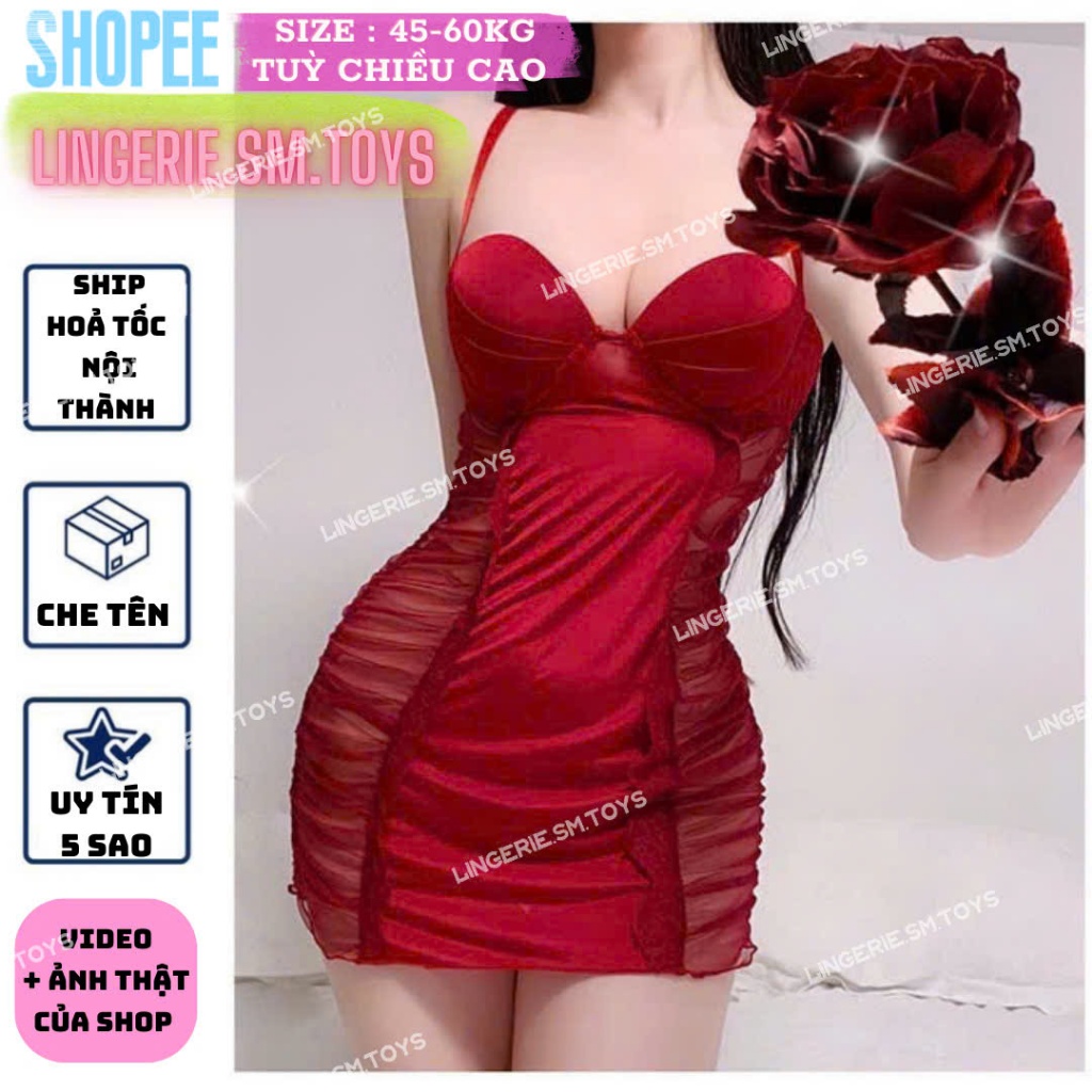 YT1533 Váy Ngủ Body Voan Có Gọng Mút Nâng Ngực Gợi Cảm [XEM VIDEO SẢN PHẨM ĐỂ THẤY RÕ MẪU MẶC] Nội Y Ngủ Sexy Quyến Rũ | BigBuy360 - bigbuy360.vn