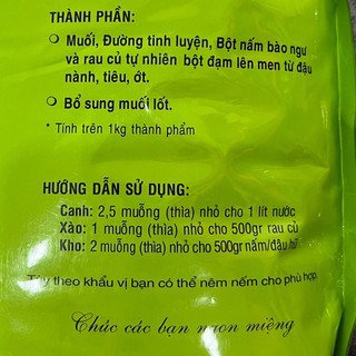 [chay/mặn] Hạt nêm nấm bào ngư CHAY NUTRI (5kg)