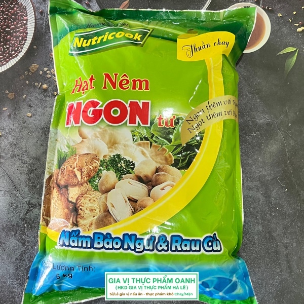 [chay/mặn] Hạt nêm nấm bào ngư CHAY NUTRI (5kg)