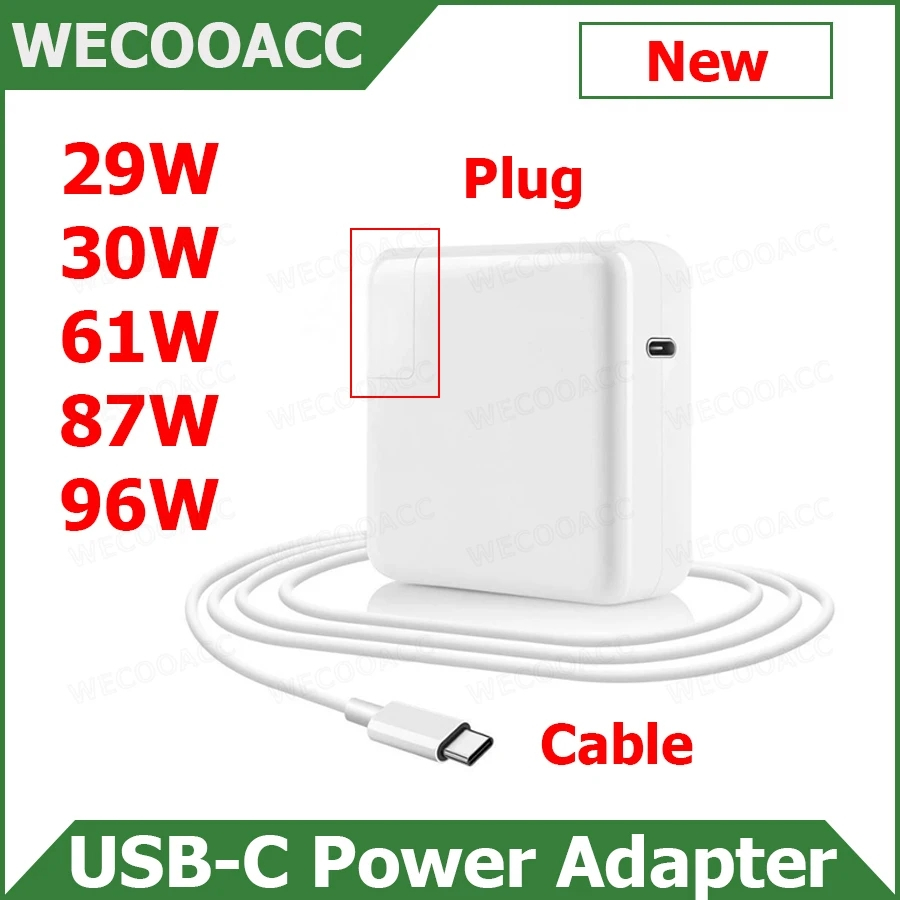 30W 67W 96W Sạc Nhanh Thông Minh USB C PD US Cắm Dữ Liệu Sạc Nhanh 2 Mét PD Cáp Adapter Dây USB-C
