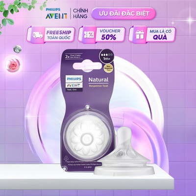 Núm Ti Philips Avent Natural Mô Phỏng Tự Nhiên Cho Trẻ Sơ Sinh Chính Hãng Cổ Rộng Đủ Size