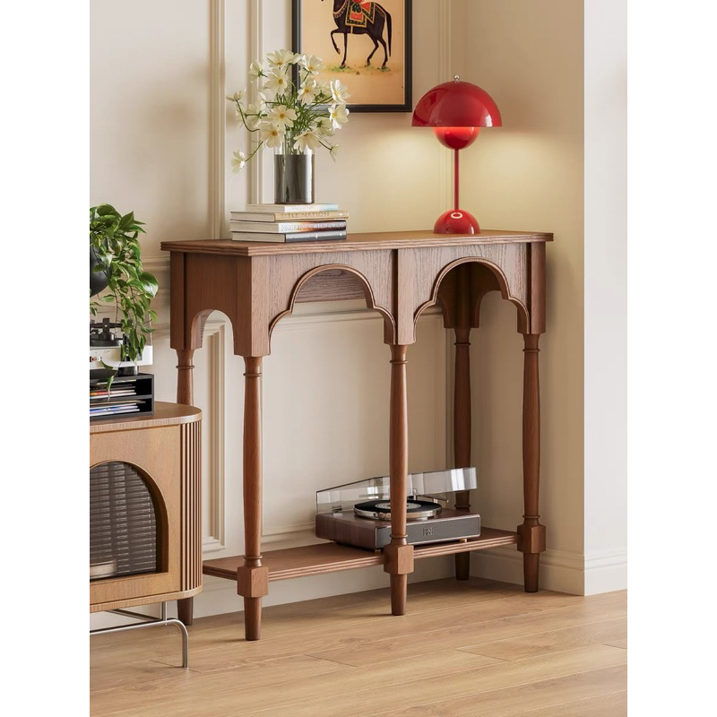 FOXHOMEVN FREESHIP HN (CÓ ẢNH THẬT) Kệ console Fleurie, kệ trưng bày gỗ tự nhiên phong cách cổ điển 