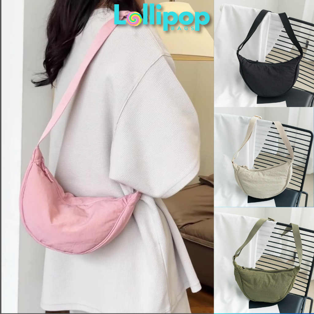 Túi Bánh Bao Bán Nguyệt Mini Đeo Chéo LOLLIPOP BAGS Túi Bao Tử Vải Đeo Vai Nam Nữ Uni Chống Nước Thời Trang Tối Giản