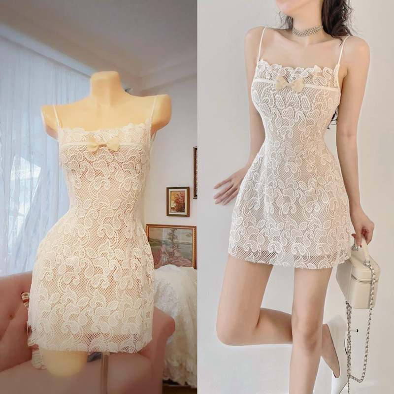 Đầm ren đơn giản size S