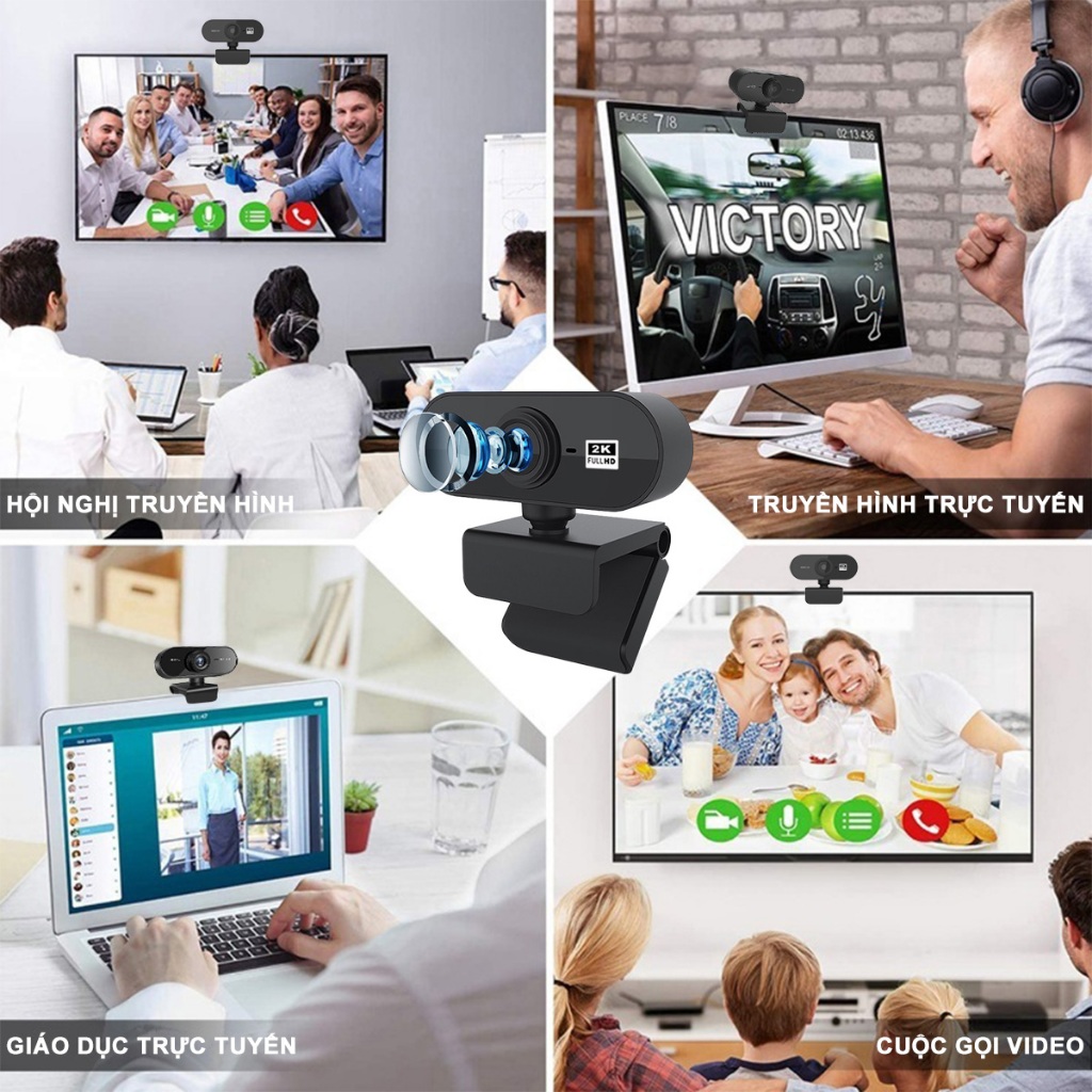 MKEPS 2K Webcam MạNg, TíCh HợP Mic, Phù HợP Cho CuộC GọI Video Và Livestream, TươNg ThíCh VớI Pc Và Laptop | BigBuy360 - bigbuy360.vn