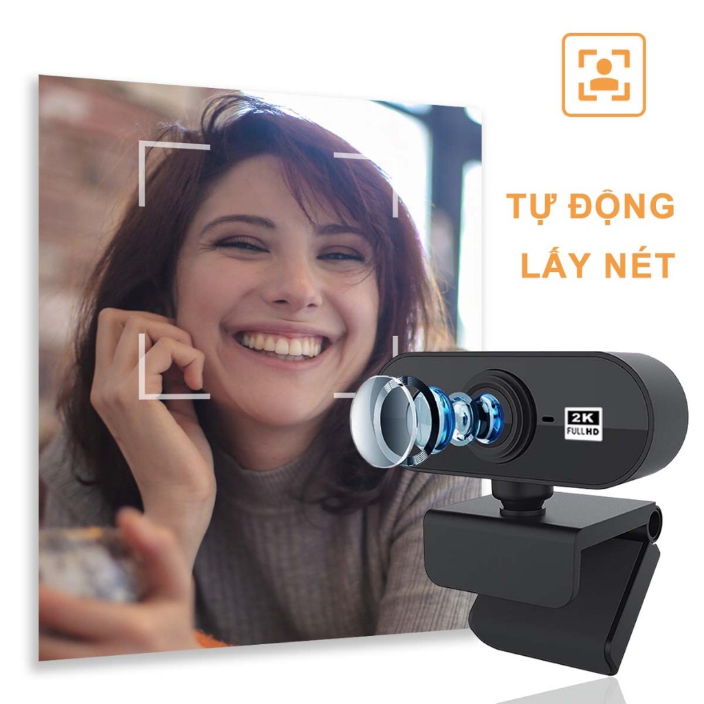 MKEPS 2K Webcam MạNg, TíCh HợP Mic, Phù HợP Cho CuộC GọI Video Và Livestream, TươNg ThíCh VớI Pc Và Laptop | BigBuy360 - bigbuy360.vn