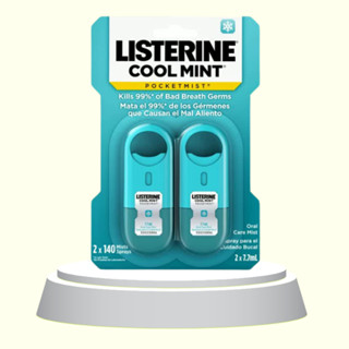 Set 2 Chai Xịt Thơm Miệng Listerine Cool Mint Pocketmist Mỹ - 7.7ml x 2 Chai