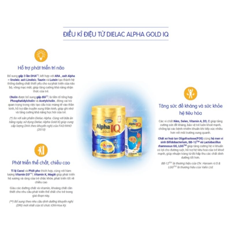 sữa bột Dielac Alpha gold IQ số 2 (800g)