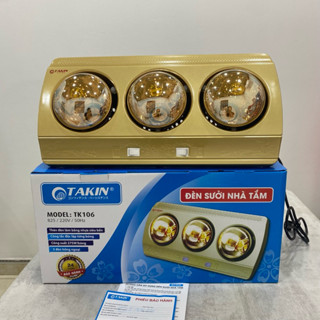  Đèn Sưởi Nhà Tắm Takin 2 bóng và 3 bóng - Đèn có mạ chống loá Làm ấm nhanh An toàn - Bảo hành 24 tháng 