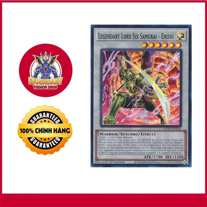 [Thẻ Bài Yugioh Chính Hãng] Legendary Lord Six Samurai - Enishi