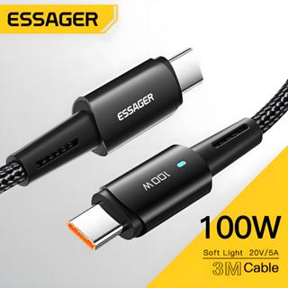 ESSAGER Cáp sạc nhanh mới PD 100w / 60W 5A loại C Hỗ trợ AFC QC4.0 3.0 cho MBk pro Samsung
