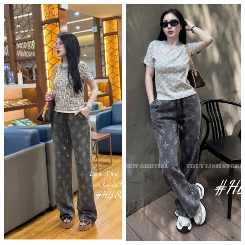 QUẦN JEAN XUÔNG LV/ ÁO LEN DIOR