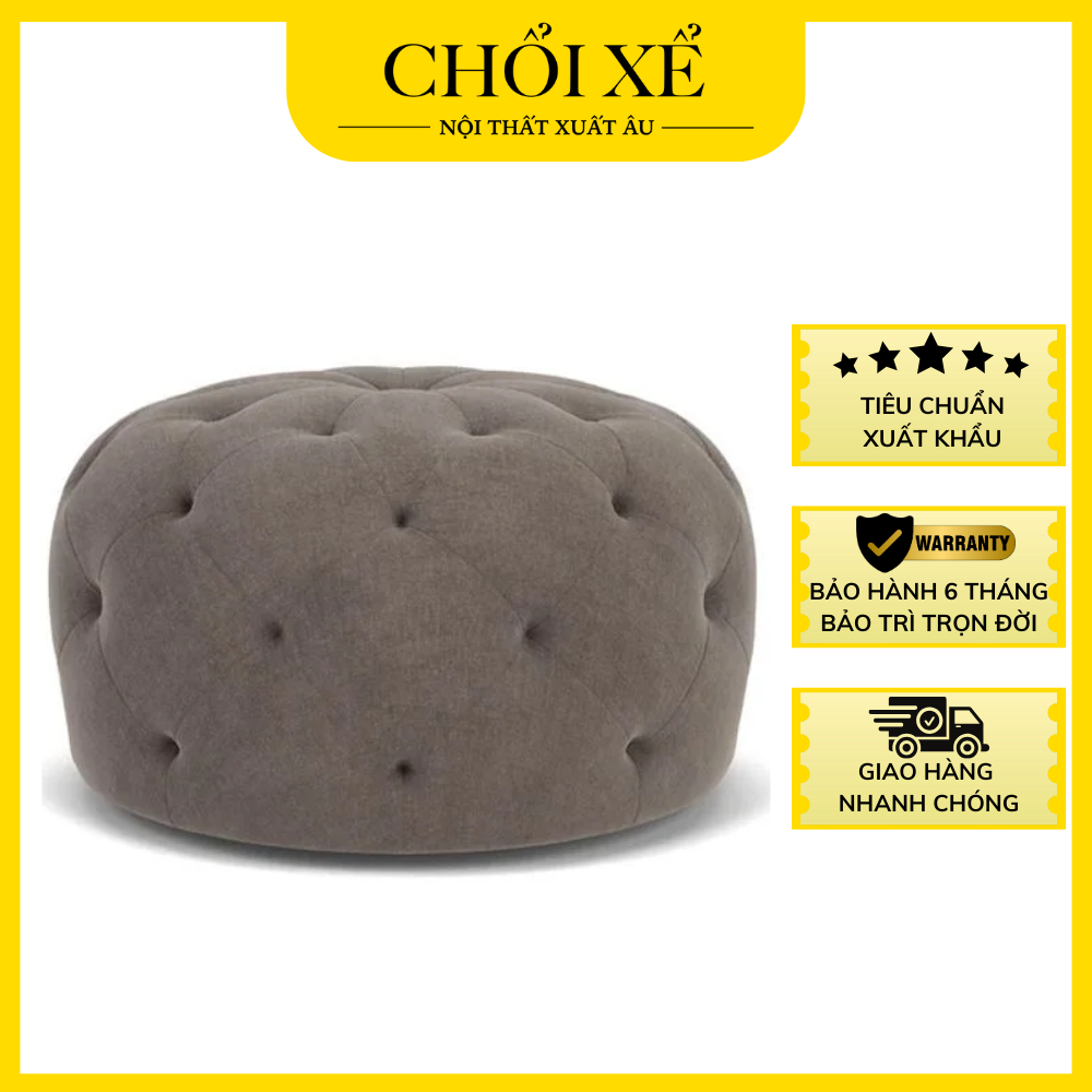 Ghế Đôn OTTOMAN ABBY MOSS SHITAKE Thương Hiệu Chổi Xể - SF528-1