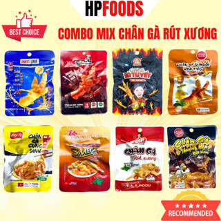 Combo MIX 20 chân gà rút xương các loại Anna Lala Tapfood Heyyo Bà Tuyết Làng An Alishan 3 Miền Ủ muối Hoa Tiêu