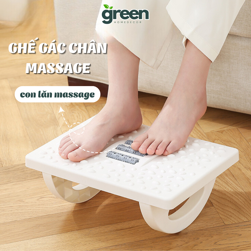 Ghế gác chân massage kê chân Công Thái Học dân văn phòng, sinh viên mát xa thư giãn giảm stress
