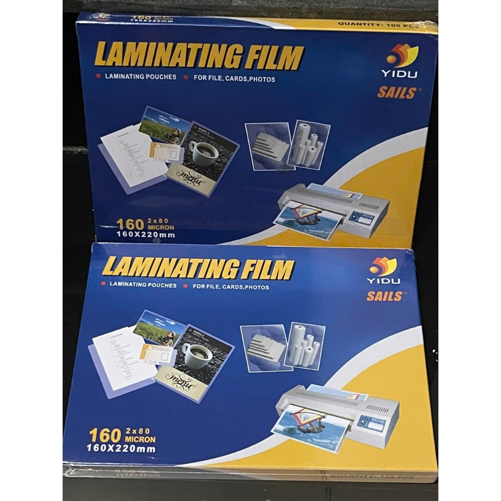 Màng ép plastic A5 80mic, Nhựa ép plastic A5 80Mic Yidu (hộp 100 tờ) kích thước 1/2 khổ A4
