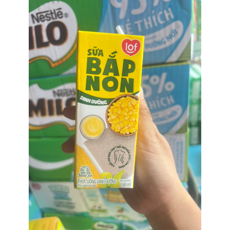 HSD: 3/1/2026 Thùng 24 hộp sữa bắp non Lof 180ml