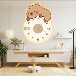 [ Mẫu Mới ] Tranh Đồng Hồ Đèn LED CAPYBARA VÔ TRI Cute, Treo Phòng Khách, Phòng Ngủ, Phòng Cho Bé...