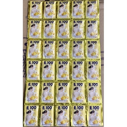 Sữa tắm trắng da E100 vàng 5 dây 24 gói (120 gói)