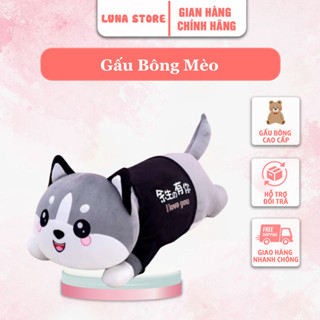 Gấu Bông Mèo Mặt Tròn Gấu Bông Luna Store - Gấu Bông Mèo Husky Siêu To Khổng Lồ Mềm Mịn .