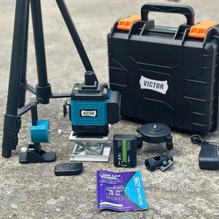 Máy Cân Bằng Lazer 12 Tia Xanh Victor Bóng LED Siêu Sáng  Kèm Giá Treo Nam Châm Điện Máy Quyết Trang