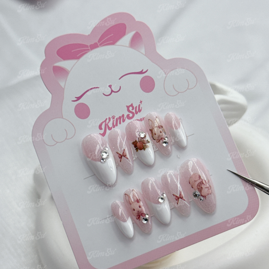 [M096] Nailbox thỏ hồng tiểu thư