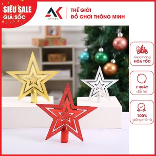  Ngôi Sao Kim Tuyến Lấp Lánh Trang Trí Cây Thông Giáng Sinh Năm Mới Nhiều Kích Thước 