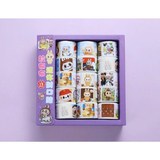 Cuộn 200 sticker Capybara hình dán vuông chuột lang nước cute