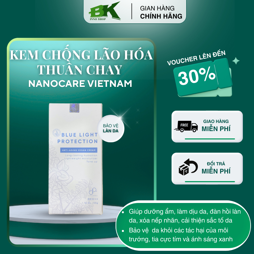 Kem Chống Lão Hóa Nâng Cơ, Làm Dịu Da Mặt Nano Care Chống Ánh Sáng Xanh, Bảo Vệ Khỏi Các Tác Nhân Môi Trường | BK INNO