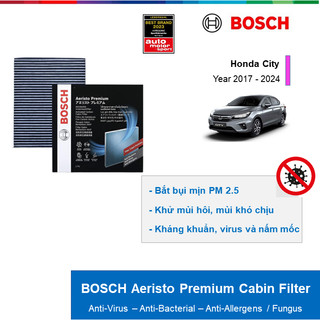 LỌC GIÓ ĐIỀU HÒA THAN HOẠT TÍNH CAO CẤP BOSCH AERISTO PREMIUM: HONDA CITY ĐỜI XE 2017 ĐẾN 2024