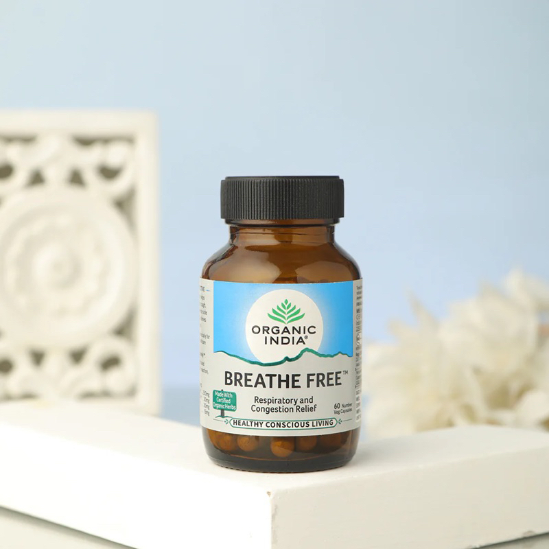 Organic India Breathe Free Capsule - Viên uống Giúp giảm các biến chứng về hô hấp