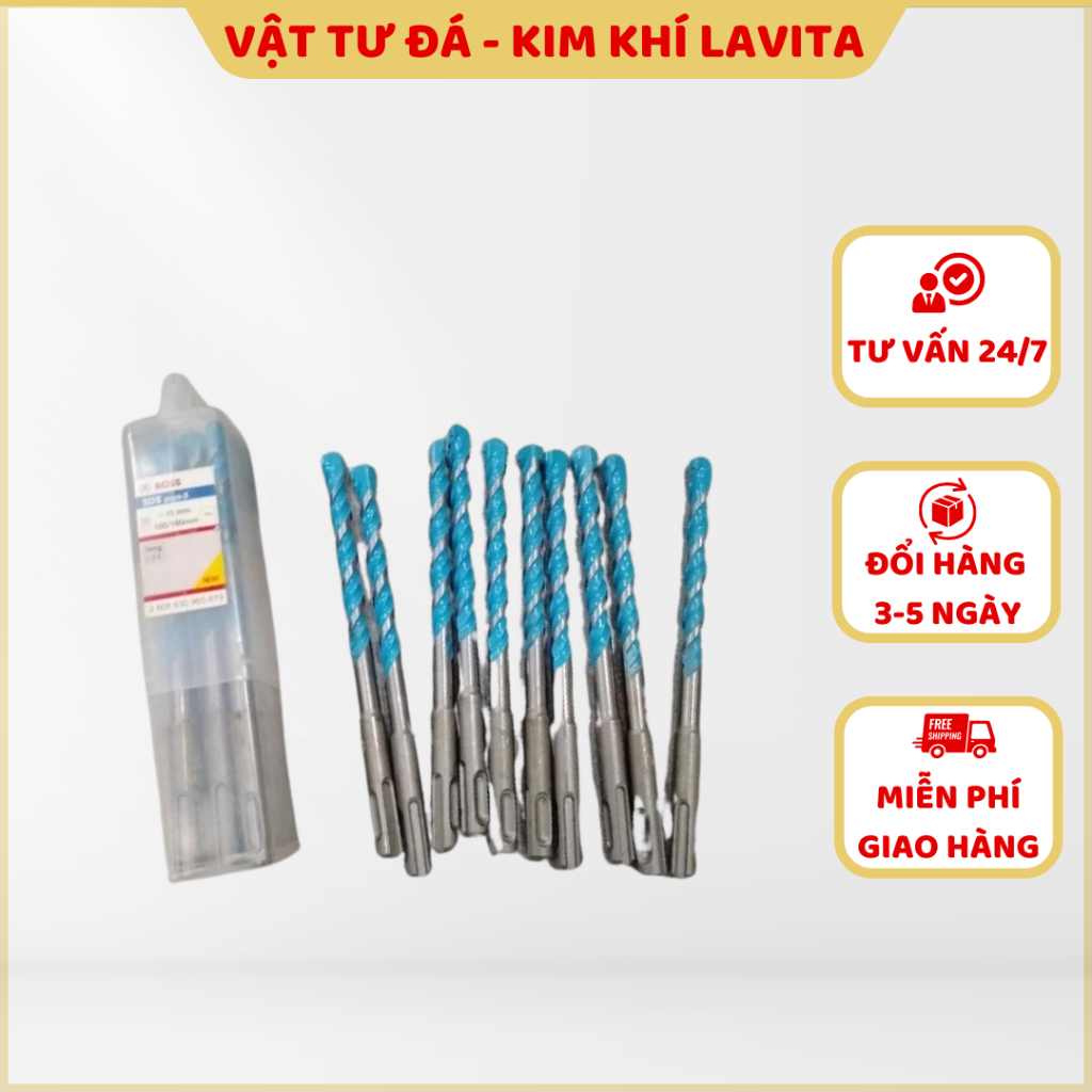 Mũi khoan bê tông Boss phi 8, 10mm