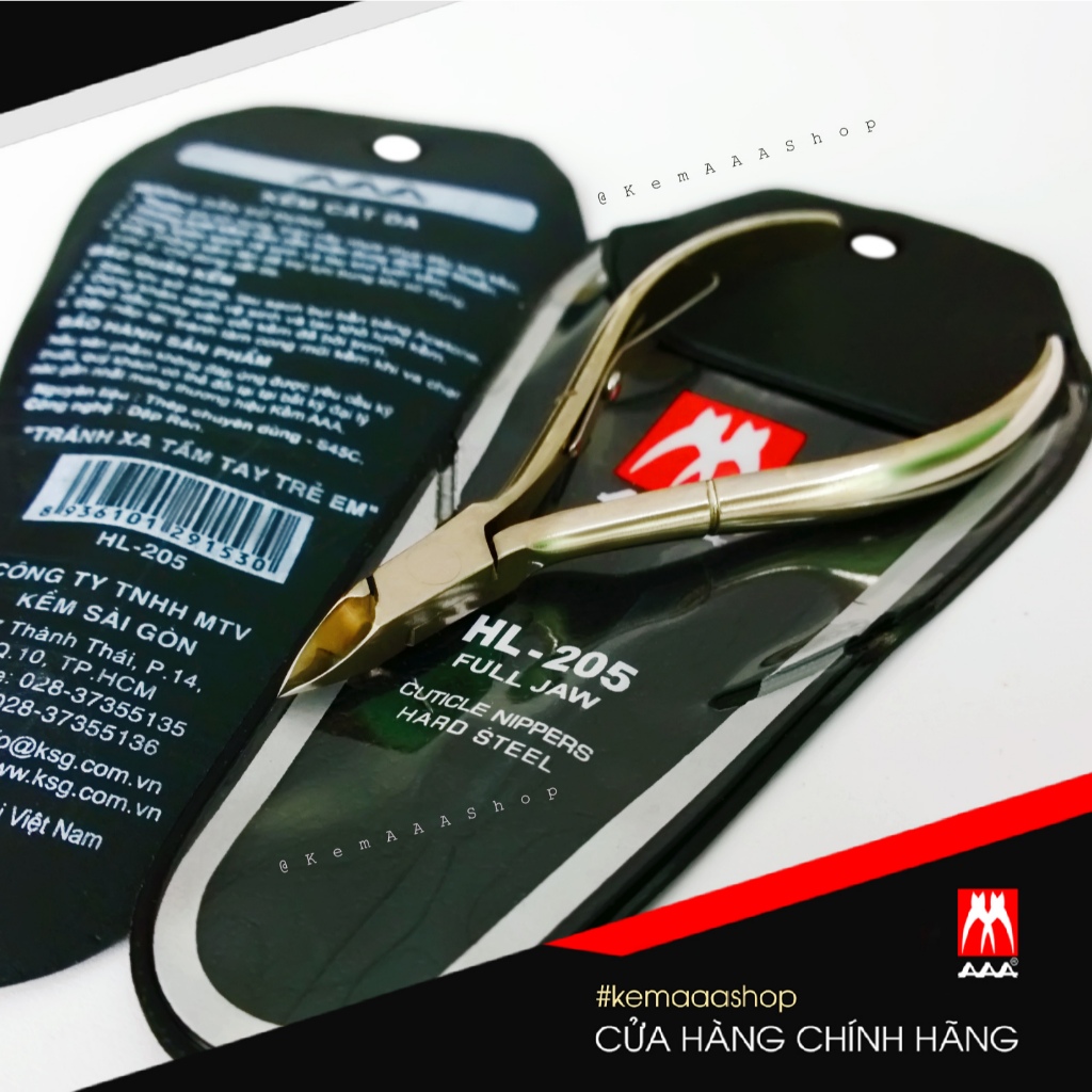 Kềm Cắt Da AAA - HL205 - Lưỡi 6.5 - 7.0mm - Thép cứng carbon Nhật S45C - Mạ Niken