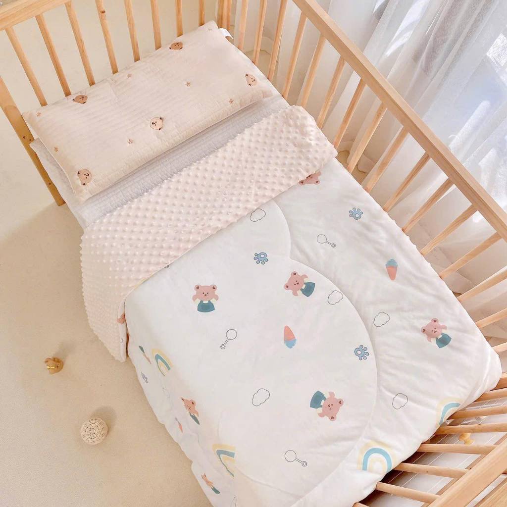 Chăn trần bông molli hạt đậu 6 lớp cao cấp