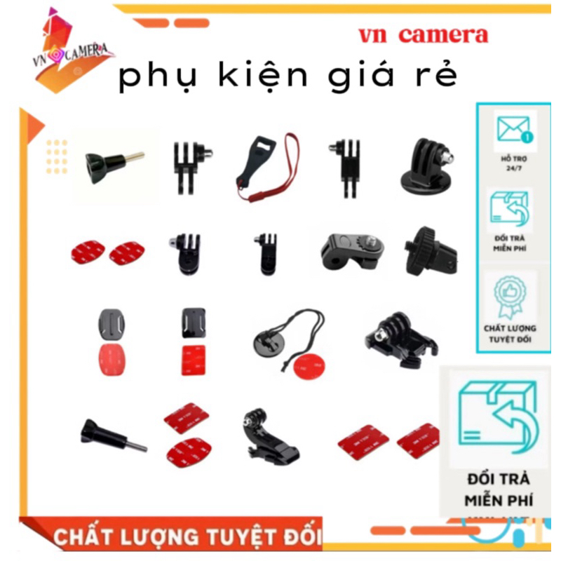Phụ kiện đồng giá cho camera hành động GoPro, Sjcam, Yi Action, Osmo Action