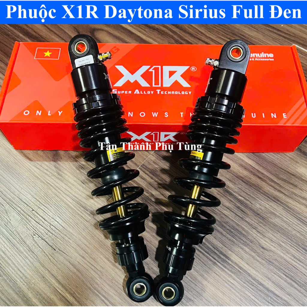 Phuộc X1R Daytona gắn xe Sirius Full đen ty vàng chính hãng