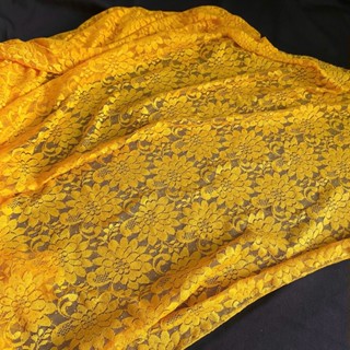 Vải Ren Chỉ Vàng Hoa Hạt Nhũ Khổ 1m5 - Mềm Mại, Mỏng, Co Giãn Nhẹ 2 Chiều - May Váy Đầm, Áo Kiểu