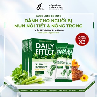[LIVE 25.3 Diệu Nhi dieunhi.bk] COMBO X3 - Nước Uống Bổ Sung Daily Effect Cần Tây Diếp Cá Mật Ong Hỗ Trợ Mát Gan