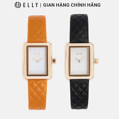 Đồng hồ nữ ELLY EH17 dây da thật mặt phủ sapphire chính hãng